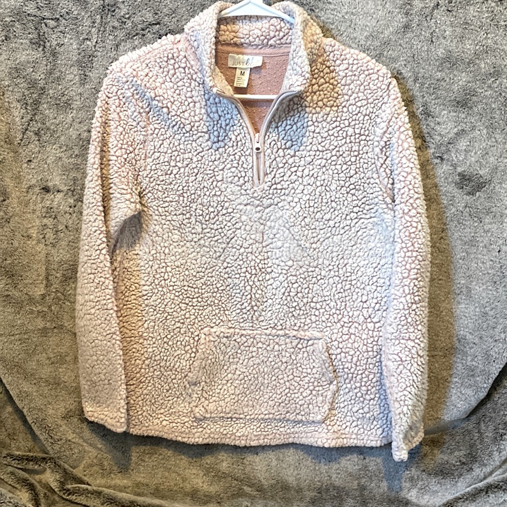 Pink Faux Sherpa Sweater